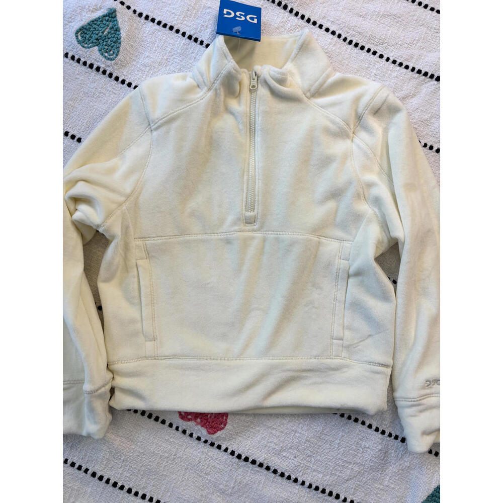 DSG Girl's Yellow Sorbet Fleece Quarter-Zip‎ Pullover Jacket XS (6-7)